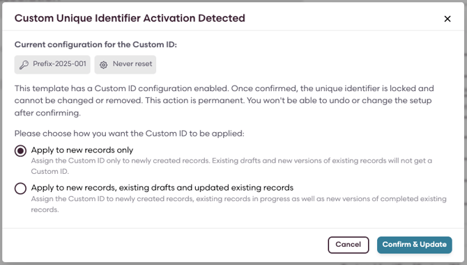 How to apply the Custom ID